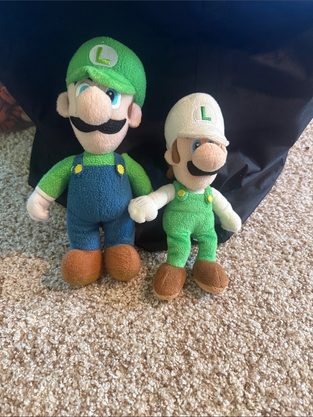 Nintendo Luigi Plush Duo - Green, Blue, Brown